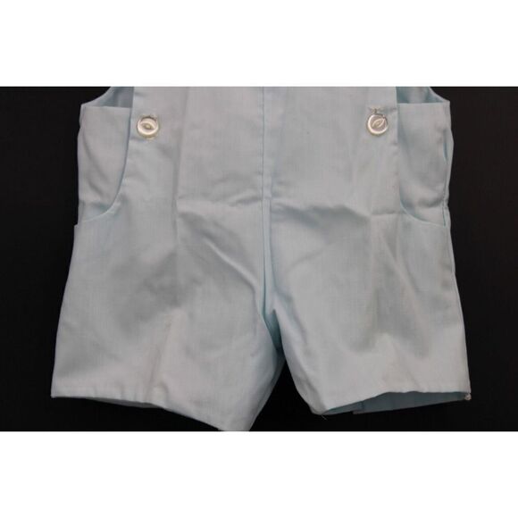VINTAGE SOMETHING PRETTY CRADLE CLUB BLUE BOUTIQUE SHORTALL NEWBORN OUTFIT EUC - Picture 3 of 5